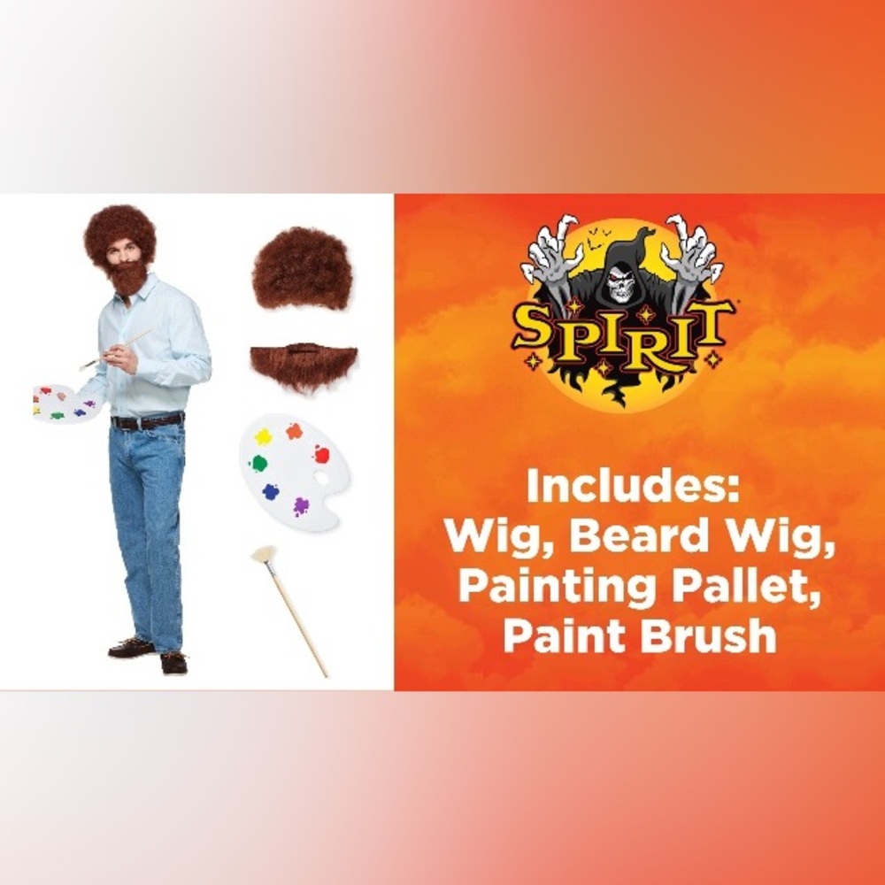 Spirit Halloween Bob Ross Costume- men’s large/xl